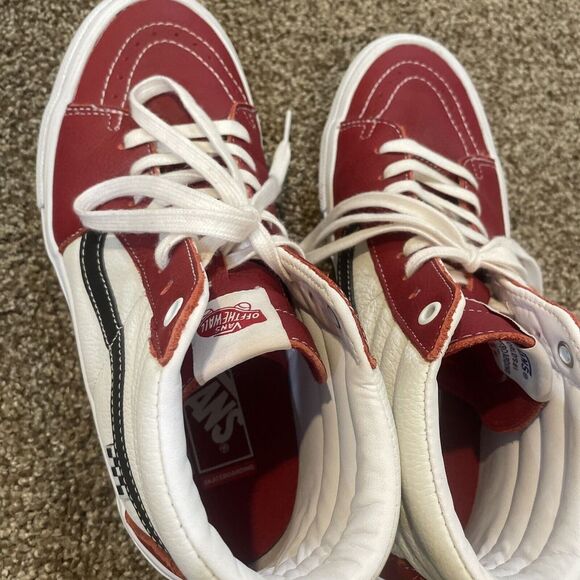 VANS Sk8-Hi Skate Chili Pepper Skater Sneaker Red With Black EUC Size 9 - Picture 7 of 10